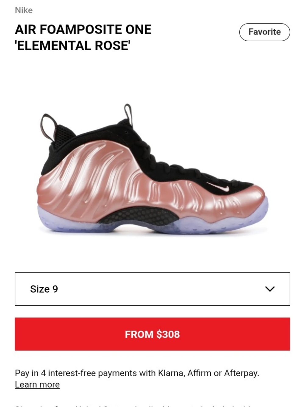 Nike Kids' Air Foamposite One 'Elemental Rose' Basketball Shoes